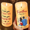 All I Want For Christmas Is You - Couple Personalized Custom LED Candle - Christmas Gift For Husband Wife, Anniversary