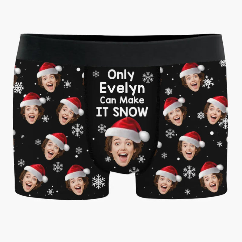 Custom Photo Your Smile Makes Every Moment Together Special - Couple Personalized Custom Boxer Briefs, Men's Boxers - Christmas Gift For Husband Wife, Anniversary