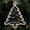 Our Christmas Tree Shines With The Love Of Family - Family Personalized Custom Ornament - Acrylic Custom Shaped - Christmas Gift For Family Members