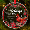 Never Forget That I Miss You - Memorial Personalized Custom Circle Glass Ornament - Sympathy Gift, Christmas Gift For Family Members