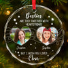 Custom Photo Friendship Is A Special Bond - Bestie Personalized Custom Circle Glass Ornament - Christmas Gift For Best Friends, BFF, Sisters