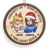 Happiness Is Your Best Friend Being Your Sister - Bestie Personalized Custom Ornament - Wood Custom Shaped - Christmas Gift For Best Friends, BFF, Sisters