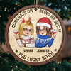 Happiness Is Your Best Friend Being Your Sister - Bestie Personalized Custom Ornament - Wood Custom Shaped - Christmas Gift For Best Friends, BFF, Sisters