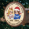 Happiness Is Your Best Friend Being Your Sister - Bestie Personalized Custom Ornament - Wood Custom Shaped - Christmas Gift For Best Friends, BFF, Sisters