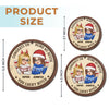 Happiness Is Your Best Friend Being Your Sister - Bestie Personalized Custom Ornament - Wood Custom Shaped - Christmas Gift For Best Friends, BFF, Sisters