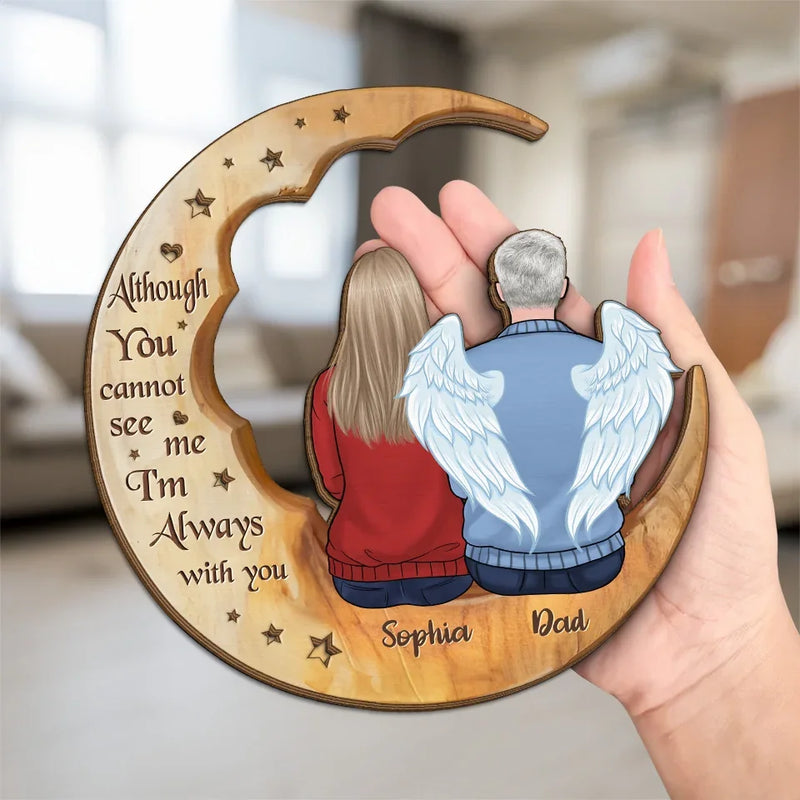 Not A Day Goes By That You're Not Missed - Memorial Personalized Custom 2-Layered Wooden Plaque With Stand - Sympathy Gift, Christmas Gift For Family Members