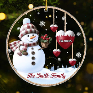 Grateful To Be Blessed With Such A Wonderful Family - Family Personalized Custom Ornament - Acrylic Custom Shaped - Christmas Gift For Family Members