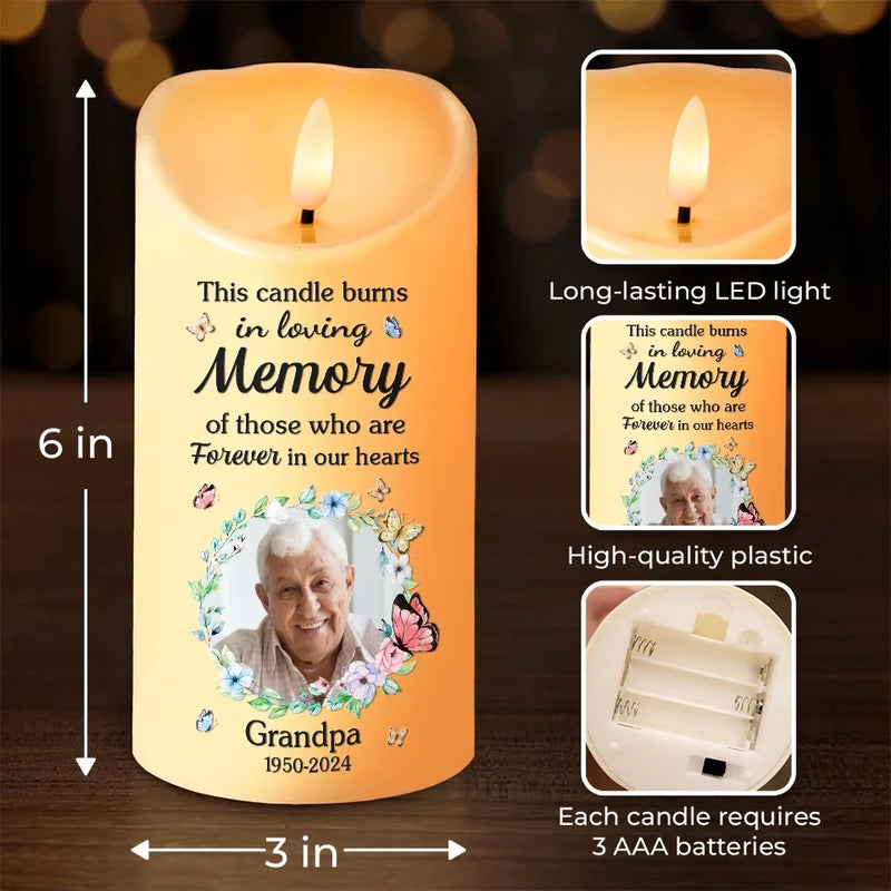 Custom Photo Loving You Forever - Memorial Personalized Custom LED Candle - New Arrival, Christmas Gift, Sympathy Gift For Family Members AMZ