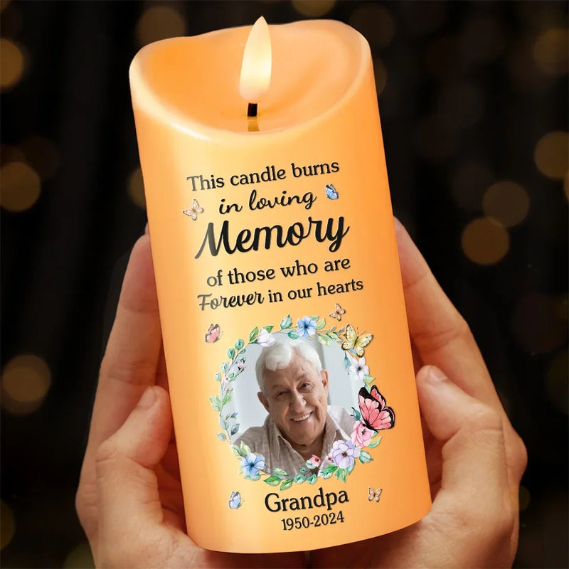 Custom Photo Loving You Forever - Memorial Personalized Custom LED Candle - New Arrival, Christmas Gift, Sympathy Gift For Family Members AMZ