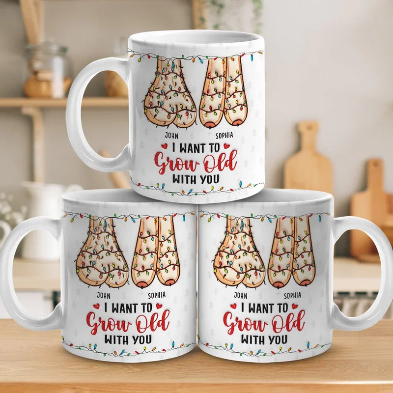 I Want To Grow Old With You, And Love You More Every Single Day - Couple Personalized Custom 3D Inflated Effect Printed Mug - Christmas Gift For Husband Wife, Anniversary
