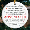 Friends At Work Make Long Days So Much Brighter - Coworker Personalized Custom Ornament - Ceramic Round Shaped - Christmas Gift For Coworkers, Work Friends, Colleagues