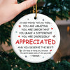 Friends At Work Make Long Days So Much Brighter - Coworker Personalized Custom Ornament - Ceramic Round Shaped - Christmas Gift For Coworkers, Work Friends, Colleagues