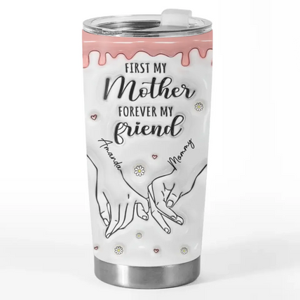 A Mother’s Love Is Forever - Family Personalized Custom 3D Inflated Effect Printed Tumbler - Gift For Mom, Daughter