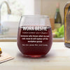 Work Bestie Knows What My Eye Rolls Mean - Coworker Personalized Custom Wine Glass - Gift For Coworkers, Work Friends, Colleagues