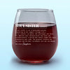 A Soul Sister Is An Irreplaceable Person - Bestie Personalized Custom Wine Glass - Gift For Best Friends, BFF, Sisters