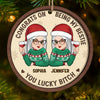 Happiness Is Your Best Friend Being Your Sister - Bestie Personalized Custom Ornament - Wood Custom Shaped - Christmas Gift For Best Friends, BFF, Sisters