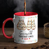The True Joy Of Life Lies In Growing Old With The One You Love -  Couple Personalized Custom Accent Mug - Christmas Gift For Husband Wife, Anniversary