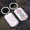 True Friends Keep Each Other In Heart - Bestie Personalized Custom Keychain - Gift For Best Friends, BFF, Sisters