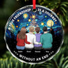 A True Friendship Is A Journey Without An End - Bestie Personalized Custom Circle Glass Ornament - Christmas Gift For Best Friends, BFF, Sisters