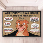 Custom Name Funny Dog House Rules Gifts for Dog Lovers - Personalized Doormat