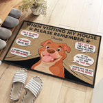 Custom Name Funny Dog House Rules Gifts for Dog Lovers - Personalized Doormat