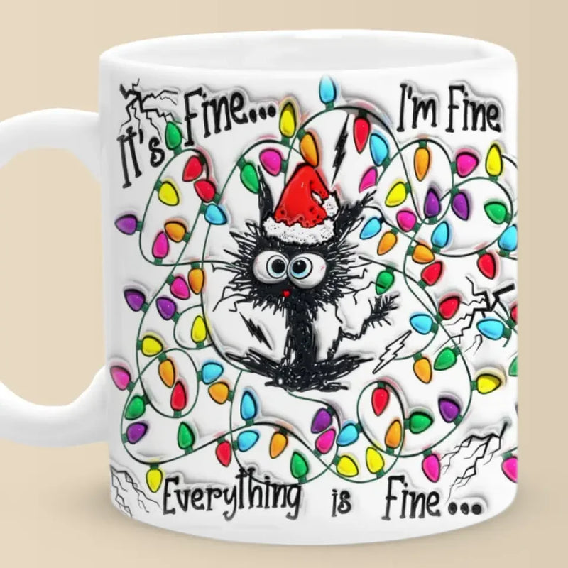 Calm Like A Cat On A Windowsill - Friend 3D Inflated Effect Printed Mug - Christmas Gift For Best Friends, Family Members, Coworkers, Yourself