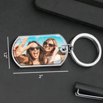 Custom Photo I Enjoy This Journey With You - Bestie Personalized Custom Keychain - Gift For Best Friends, BFF, Sisters