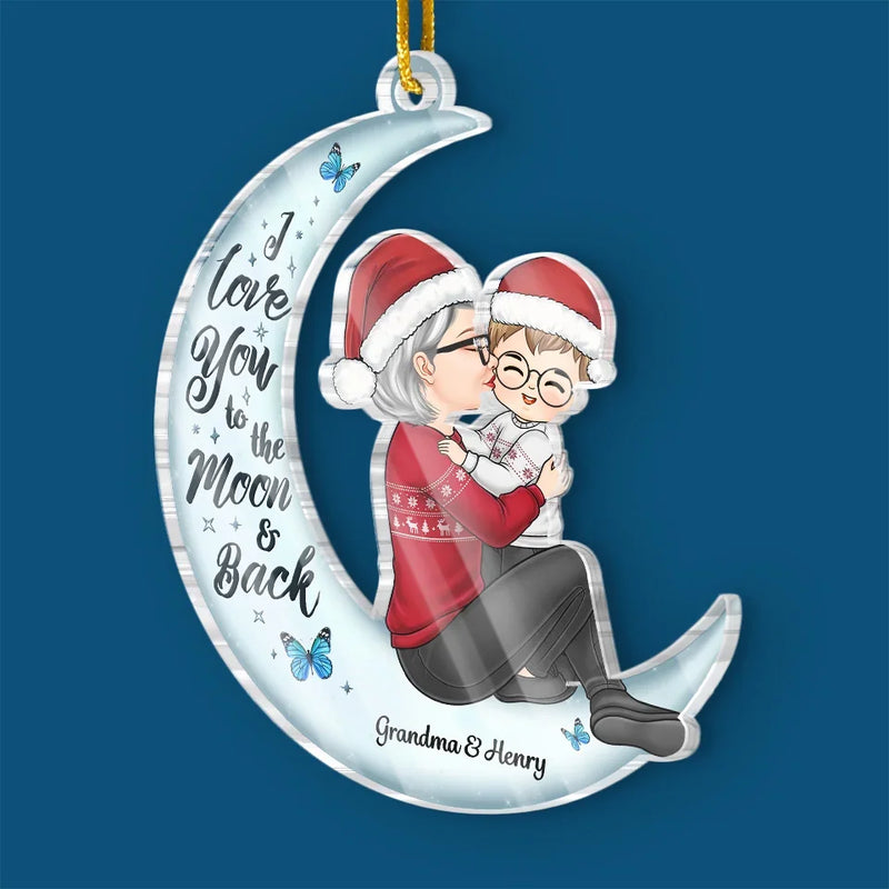 The Best Place To Sleep Is In A Grandmother’s Arms - Family Personalized Custom Ornament - Acrylic Custom Shaped - Christmas Gift For Grandma, Grandchild
