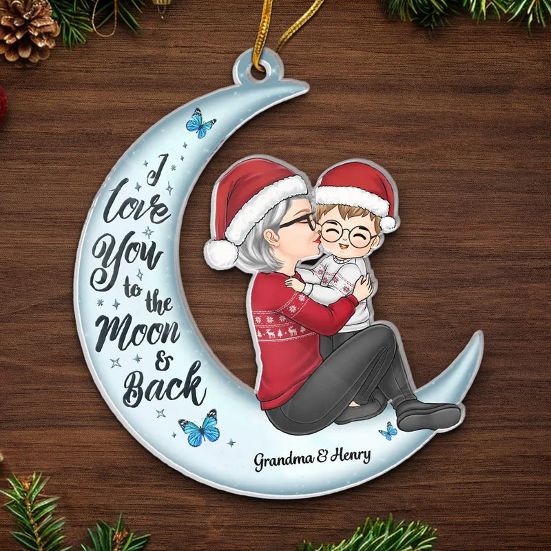 The Best Place To Sleep Is In A Grandmother’s Arms - Family Personalized Custom Ornament - Acrylic Custom Shaped - Christmas Gift For Grandma, Grandchild