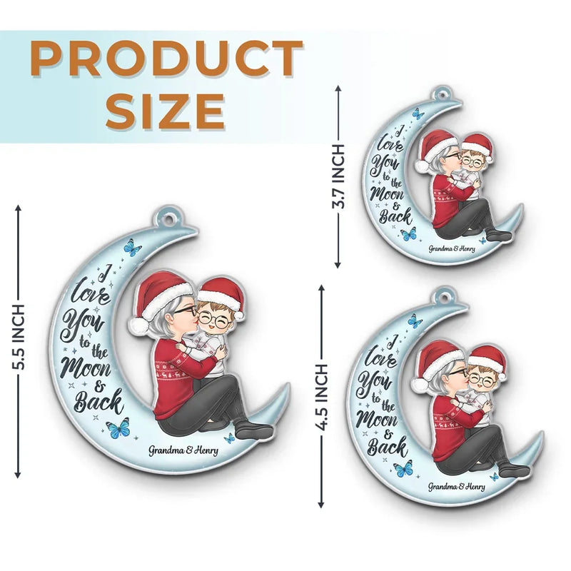 The Best Place To Sleep Is In A Grandmother’s Arms - Family Personalized Custom Ornament - Acrylic Custom Shaped - Christmas Gift For Grandma, Grandchild