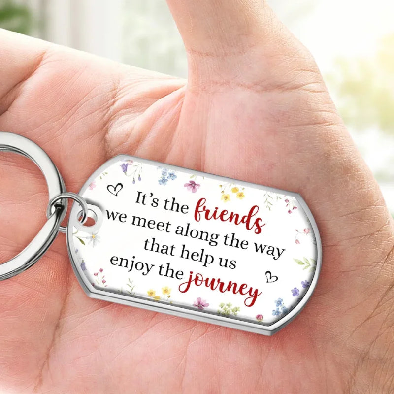 Bestie Vibes Only - Bestie Personalized Custom Keychain - Gift For Best Friends, BFF, Sisters