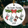 Let Your Christmas Stock Overflow With The Warmth And Joy Of Family - Family Personalized Custom 3D Inflated Effect Printed Ornament - Ceramic Round Shaped - Christmas Gift For Family Members