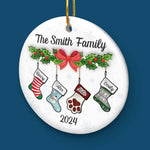 Custom Name Christmas Stocking Family Gifts - Personalized Ceramic Ornament