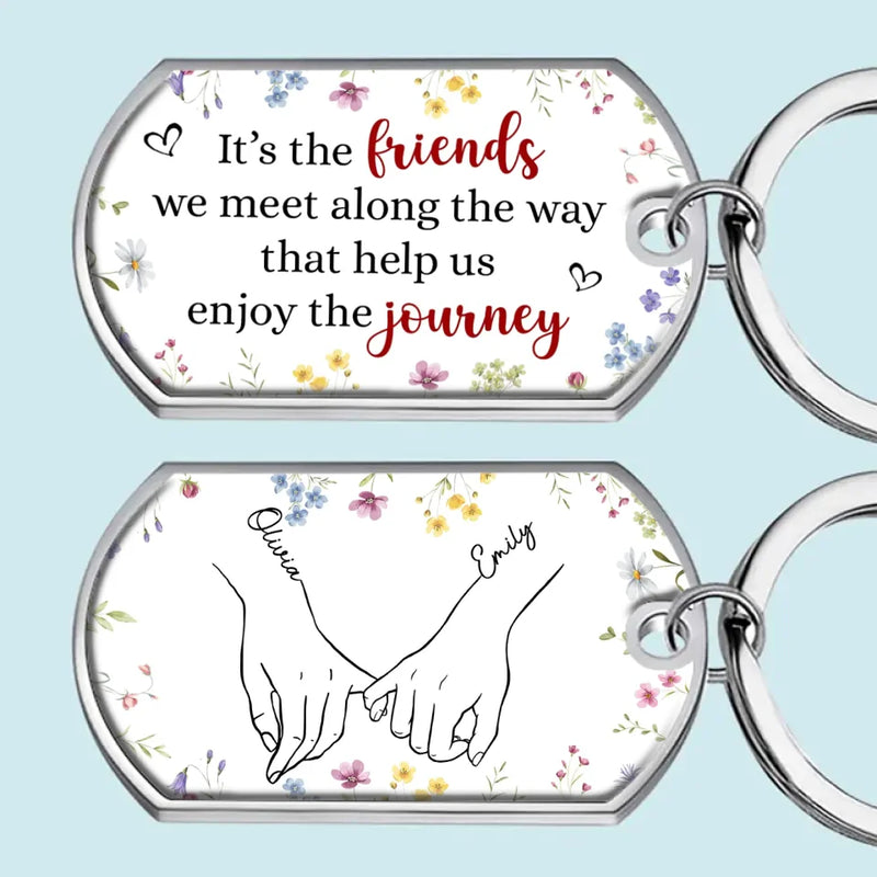 Bestie Vibes Only - Bestie Personalized Custom Keychain - Gift For Best Friends, BFF, Sisters