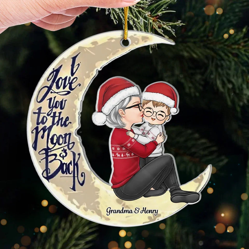Grandma’s Hugs Come With No Expiry Date - Family Personalized Custom Ornament - Acrylic Custom Shaped - Christmas Gift For Grandma, Grandchild