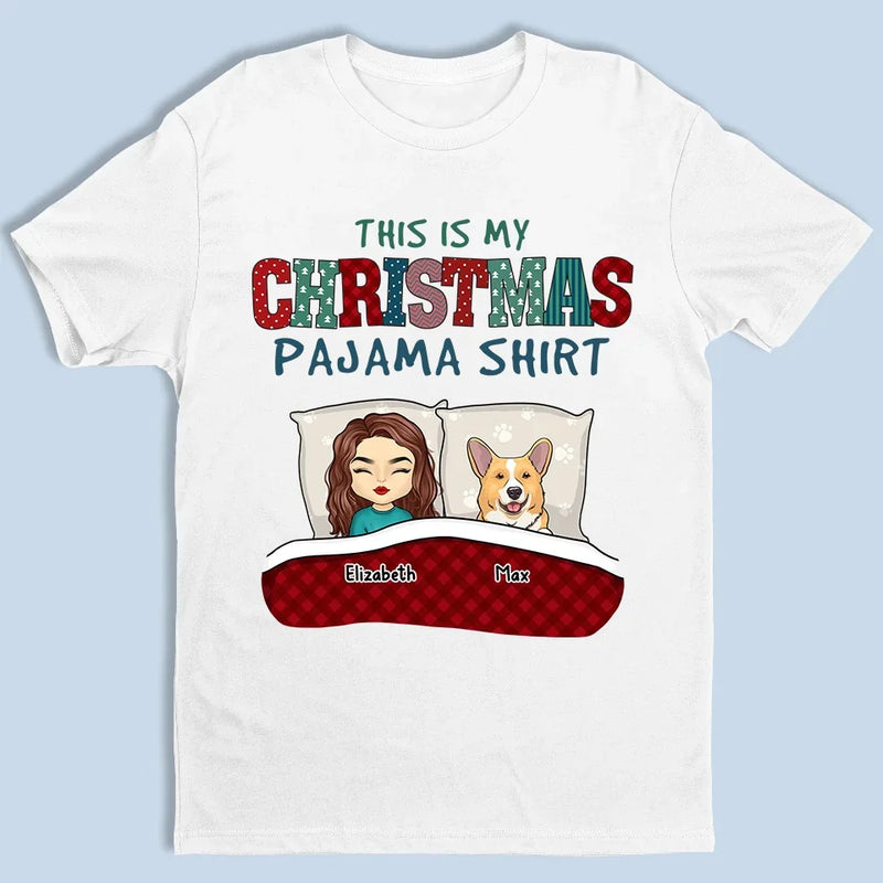 This Is My Christmas Pajama Shirt - Dog & Cat Personalized Custom Unisex T-shirt, Premium T-shirt, Hoodie - Christmas Gift For Pet Owners, Pet Lovers