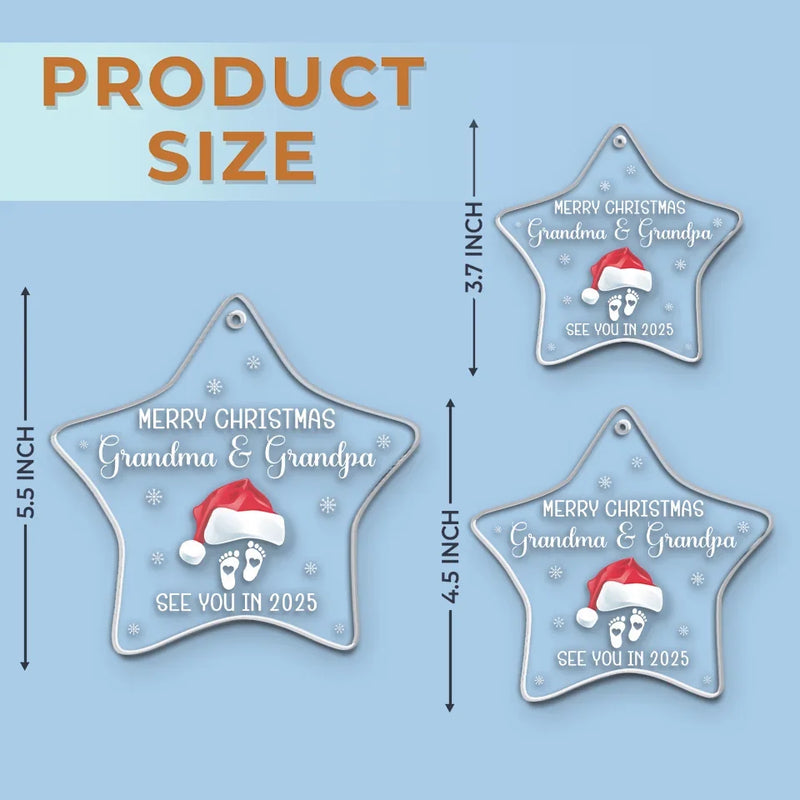 Our Tiny Miracle - Family Personalized Custom Ornament - Acrylic Custom Shaped - Christmas Gift For Family Members, Pregnancy