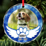 Custom Pet Photo Memorial Gifts for Dog Lovers - Personalized Glass Ornament
