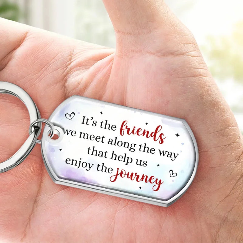 The Language Of Friendship Is Not Words But Meanings - Bestie Personalized Custom Keychain - Gift For Best Friends, BFF, Sisters