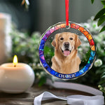 Custom Pet Photo Christmas Gifts - Personalized Glass Ornament