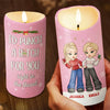 Friendship Without End - Bestie Personalized Custom LED Candle - Christmas Gift For Best Friends, BFF, Sisters