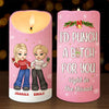 Friendship Without End - Bestie Personalized Custom LED Candle - Christmas Gift For Best Friends, BFF, Sisters