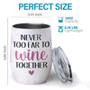 Miles Can’t Break Us - Bestie Personalized Custom Wine Tumbler - Christmas Gift For Best Friends, BFF, Sisters