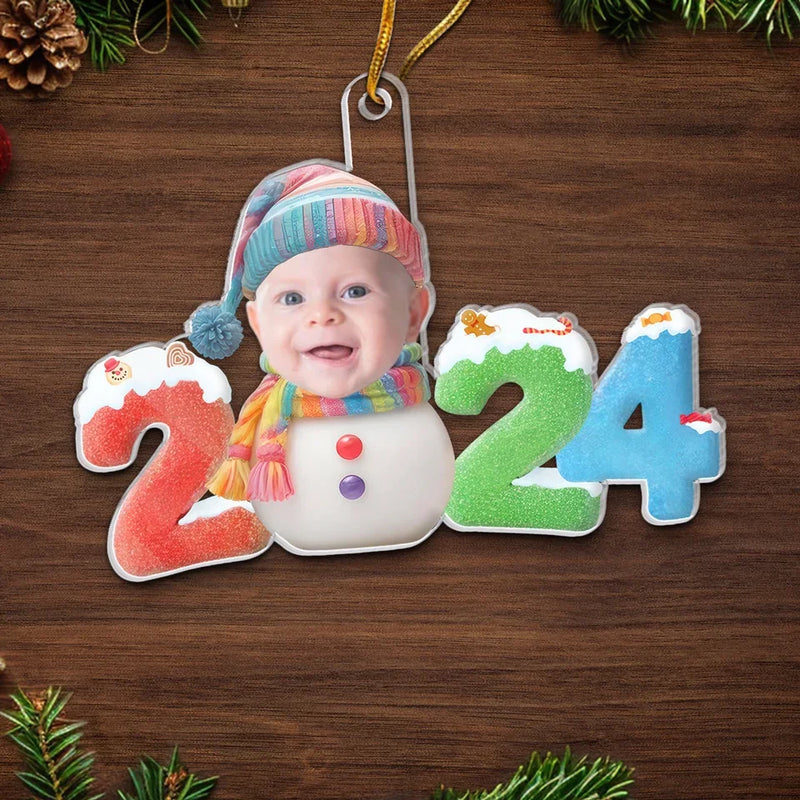 Custom Photo Tiny Hands, Tiny Feet, Big Christmas Love - Family Personalized Custom Ornament - Acrylic Custom Shaped - Christmas Gift For Baby Kids, Newborn Baby