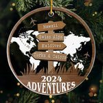 Travel Far And Make Memories That Last - Travel Personalized Custom Ornament - Acrylic Custom Shaped - Christmas Gift For Family Members, Gift For Adventure Travel Lovers