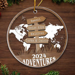 Travel Far And Make Memories That Last - Travel Personalized Custom Ornament - Acrylic Custom Shaped - Christmas Gift For Family Members, Gift For Adventure Travel Lovers