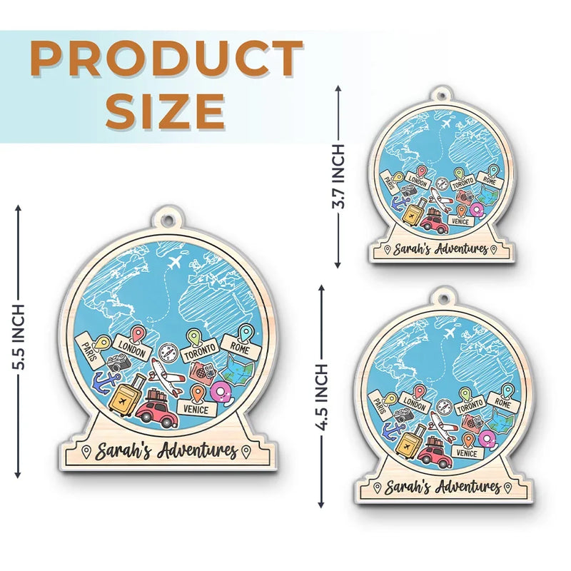 The Journey Itself Is My Home - Travel Personalized Custom Ornament - Acrylic Custom Shaped - Christmas Gift For Family Members, Gift For Adventure Travel Lovers