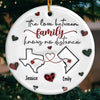 The Love Between Family Knows No Distance - Family Personalized Custom 3D Inflated Effect Printed Ornament - Ceramic Round Shaped - Christmas Gift For Family Members