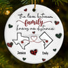 The Love Between Family Knows No Distance - Family Personalized Custom 3D Inflated Effect Printed Ornament - Ceramic Round Shaped - Christmas Gift For Family Members