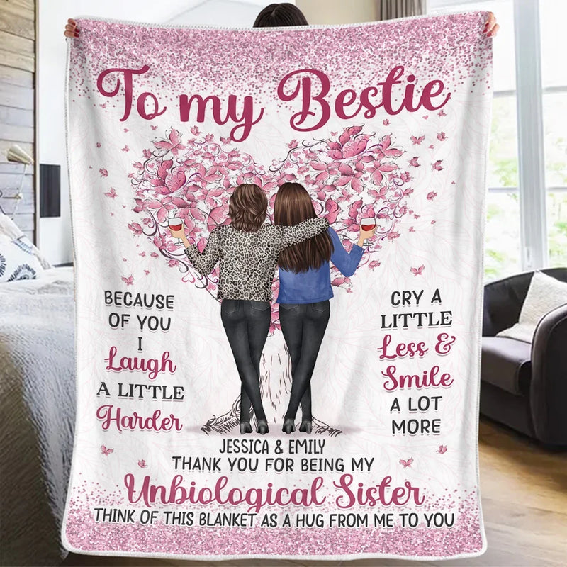 Your Vibe Attracts Your Tribe - Bestie Personalized Custom Blanket - Gift For Best Friends, BFF, Sisters